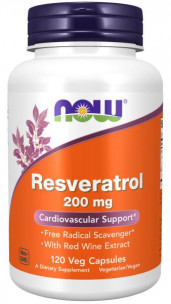 NOW Natural Resveratrol 200 мг, 120 капс