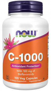 NOW C-1000 with 100 мг of Bioflavonoids, 100 вег.капс