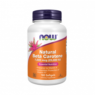 NOW Natural Beta Carotene 25000 IU, 180 капсул