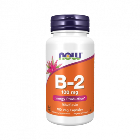 NOW В-2, Витамин В-2, 100 капсул