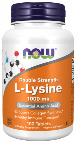 NOW L-Lysine 1000 mg, 100 таблеток