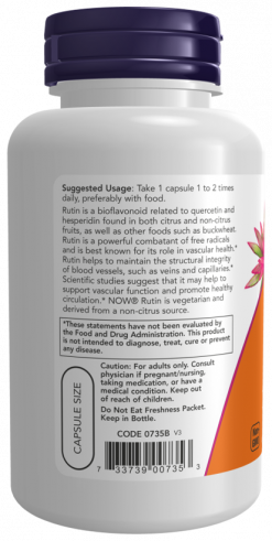 NOW Рутин 450 мг, 100 капсул