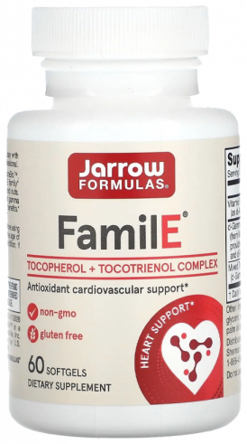 Jarrow Formulas Famil E, 60 капсул