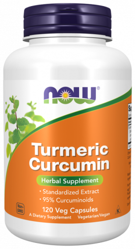 NOW Turmeric Curcumin, Куркума, 120 капсул