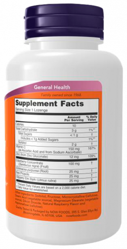 NOW Elderberry &amp; Zinc, 30 табелок