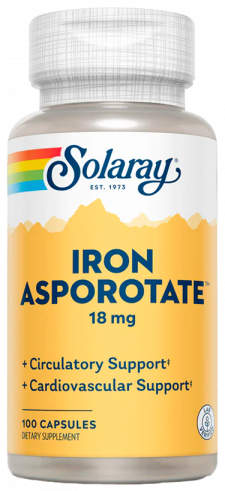 Solaray Iron, Железо, 100 капсул