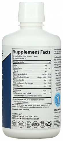 Trace Minerals Liquid Immunity+, 887 мл
