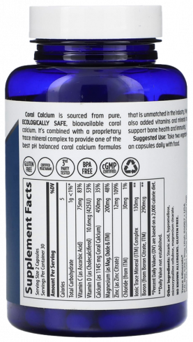 Trace Minerals Coral Calcium, 60 капсул