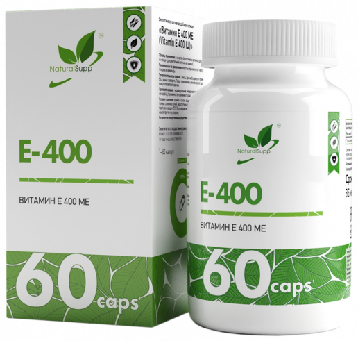 Natural Supp E-400, 60 капсул