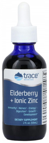 Trace Minerals Elderberry + Ionic Zinc, 59 мл