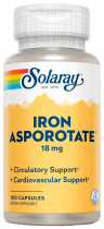 Solaray Iron, Железо, 100 капсул